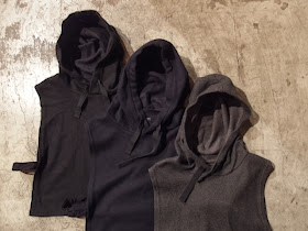 engineered garments hooded interliner cotton/wool jersey