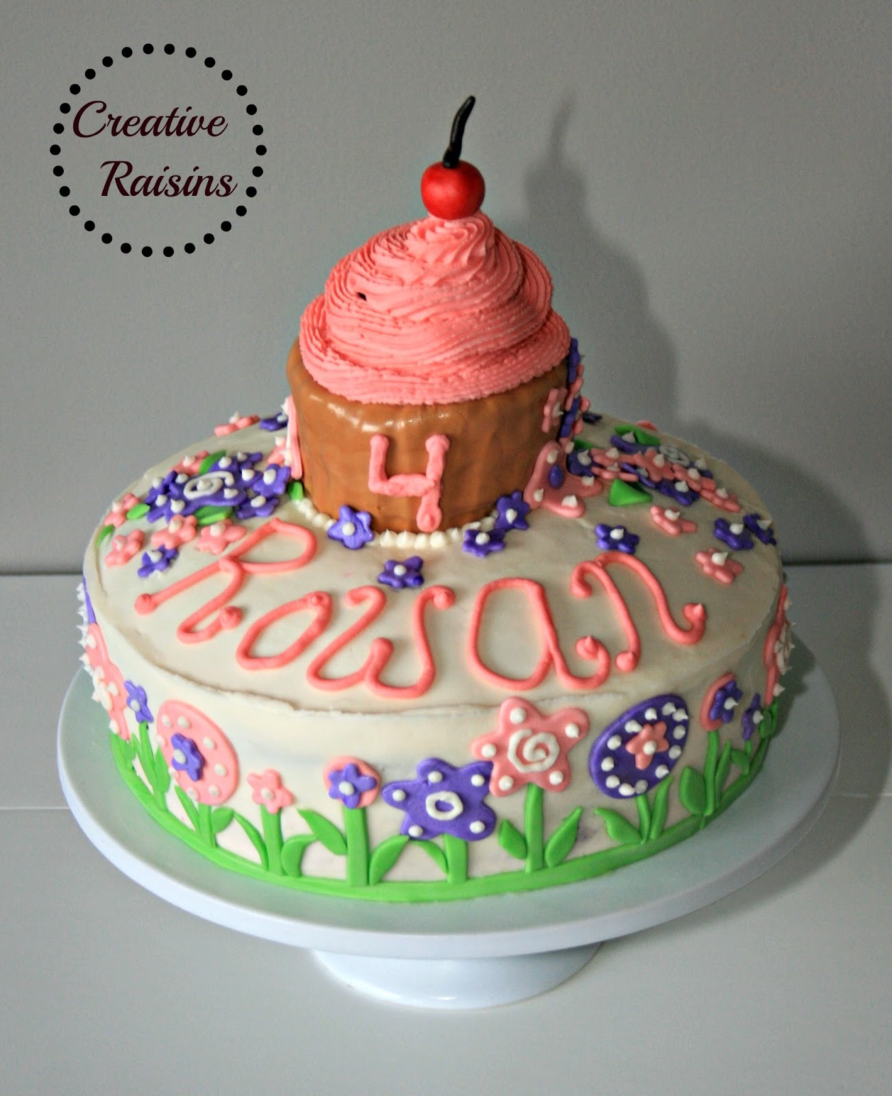 Creative Raisins Pinkalicious Birthday Cake