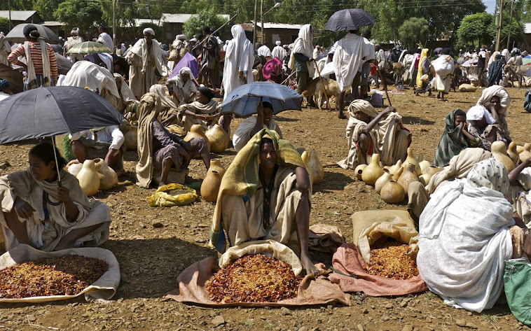 Marktbesuch auf dem Weg nach  Gondar