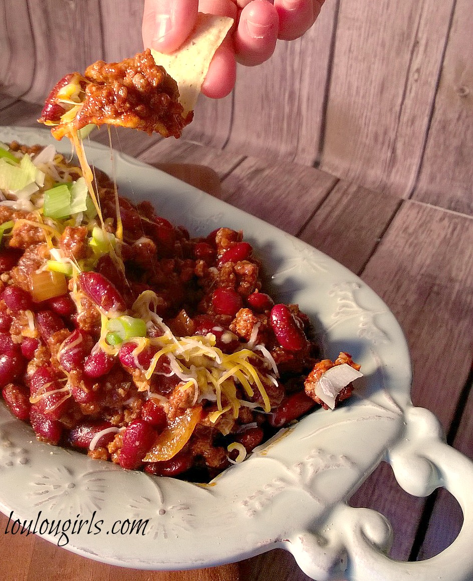Easy Slow Cooker Chili Dip Lou Lou Girls