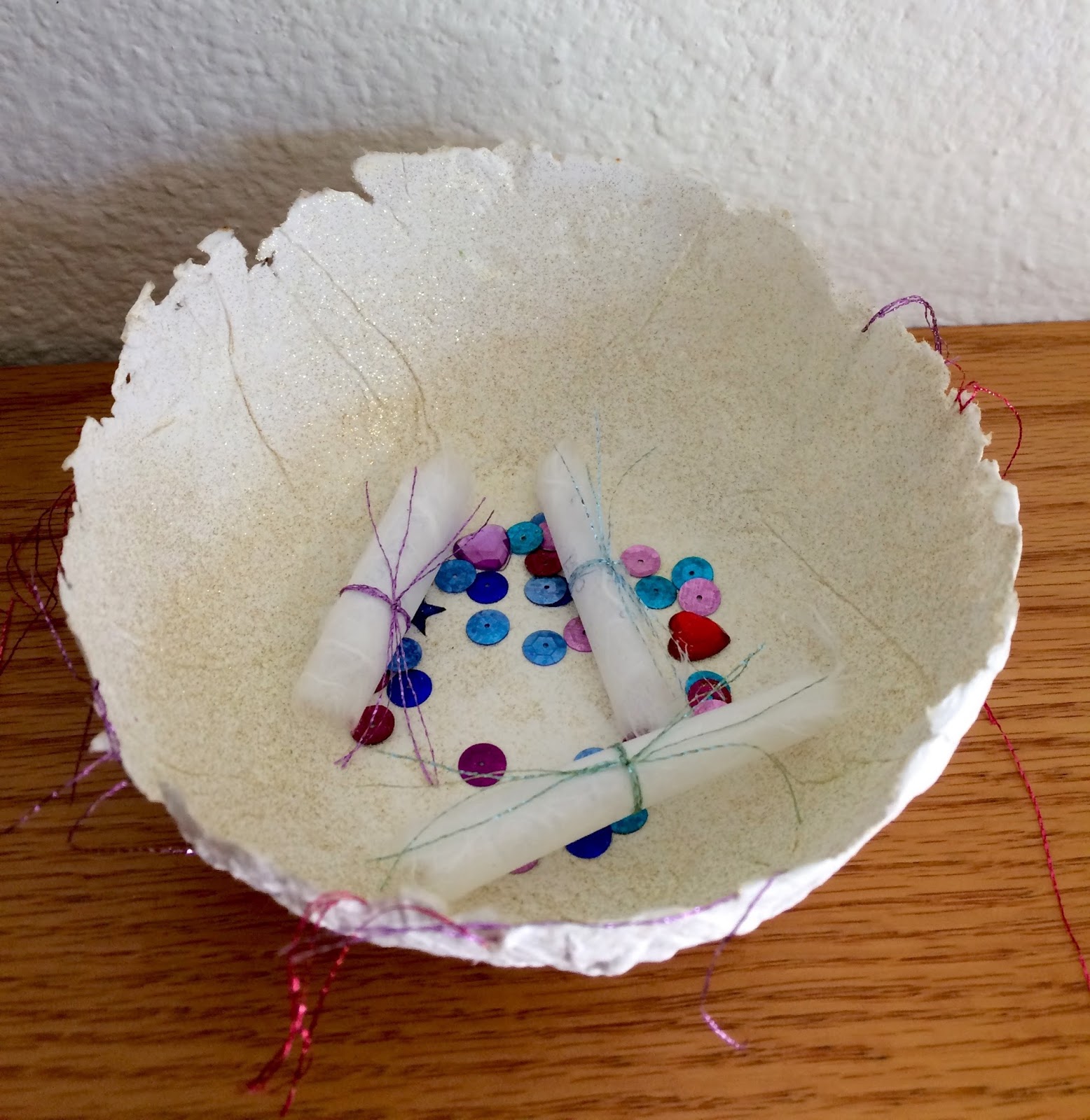 Kathy's Art Project Ideas Handmade Paper Wish Bowls and Paper Casting