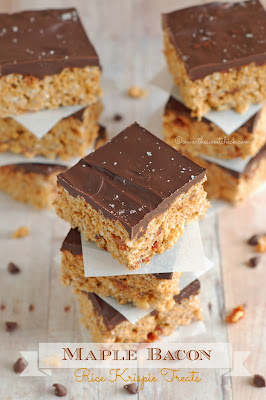 Maple Bacon Rice Krispie Treats by The Sweet Chick