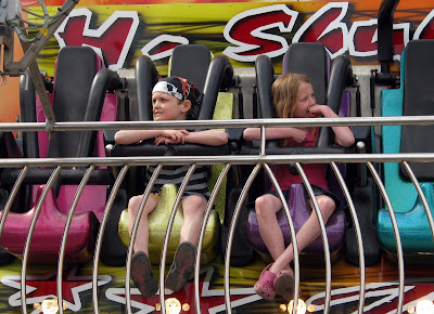 scary spinning fairground ride 