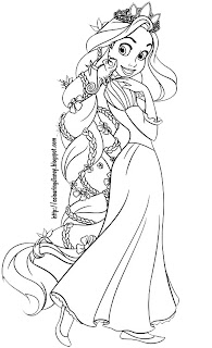 printable rapunzel coloring pages