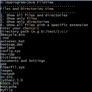 File View program in Java
