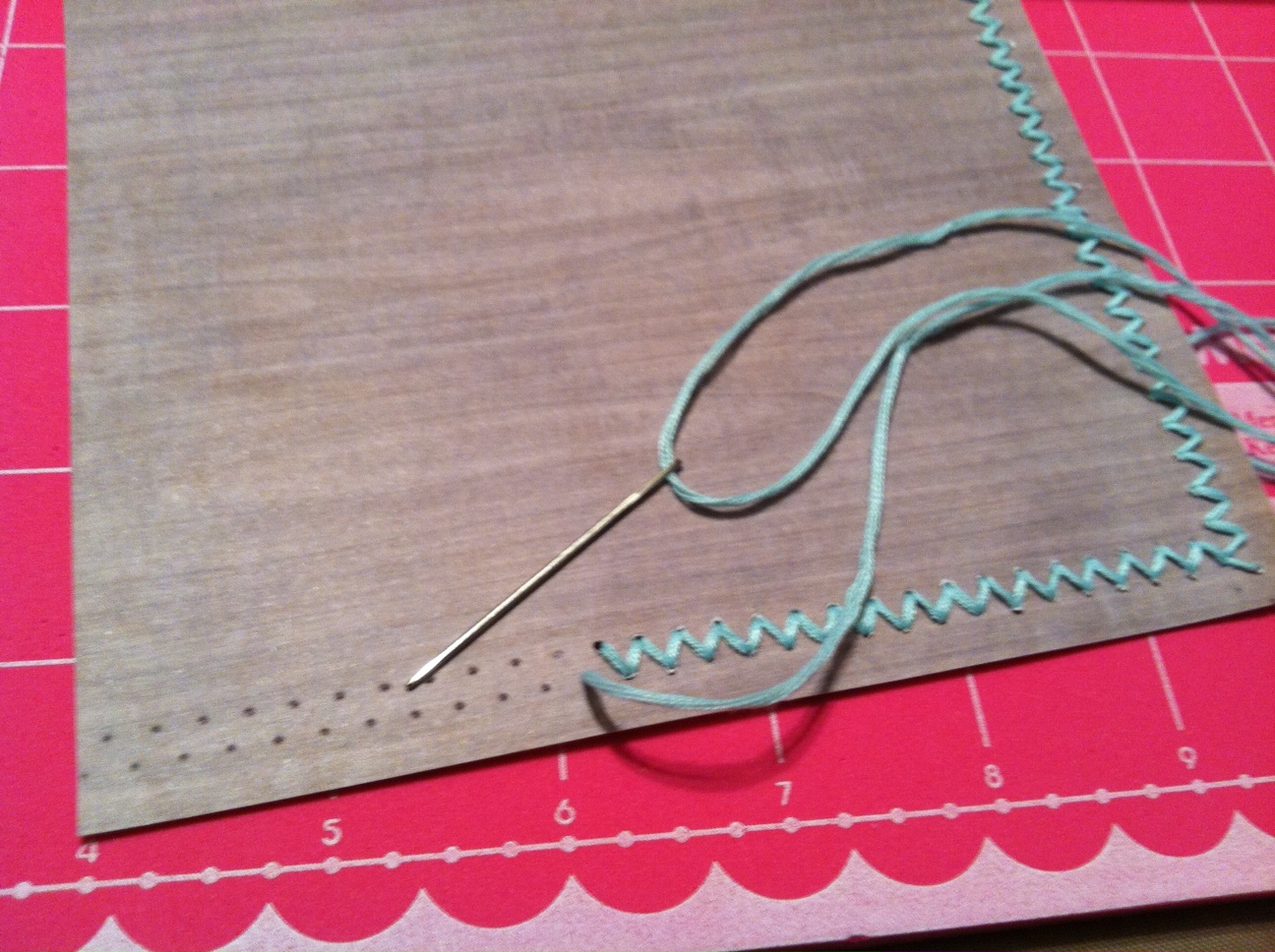 Two Crazy Crafters Hand Paper Stitching