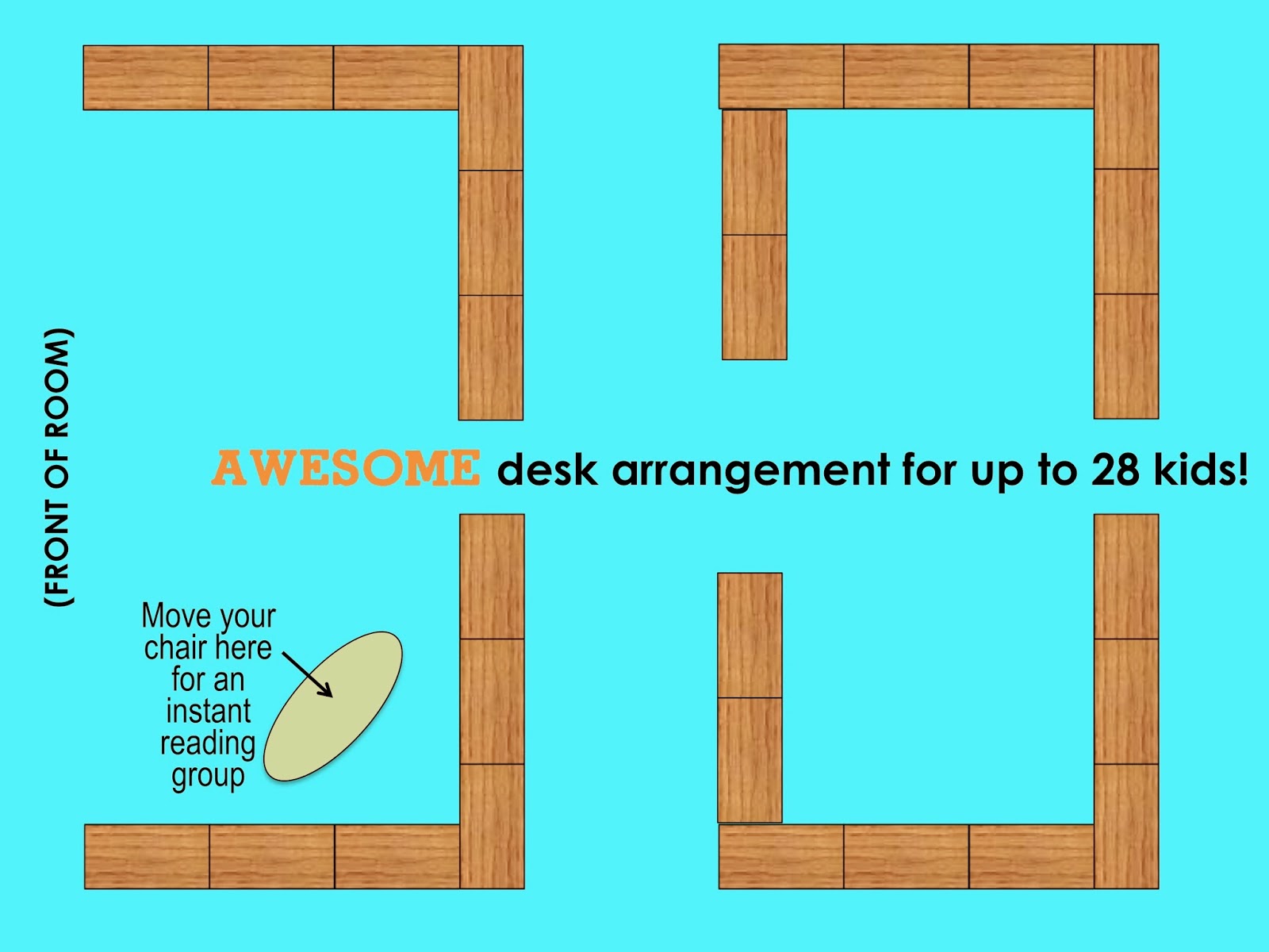 Your Teacher's Aide Larger Class Desk Arrangement