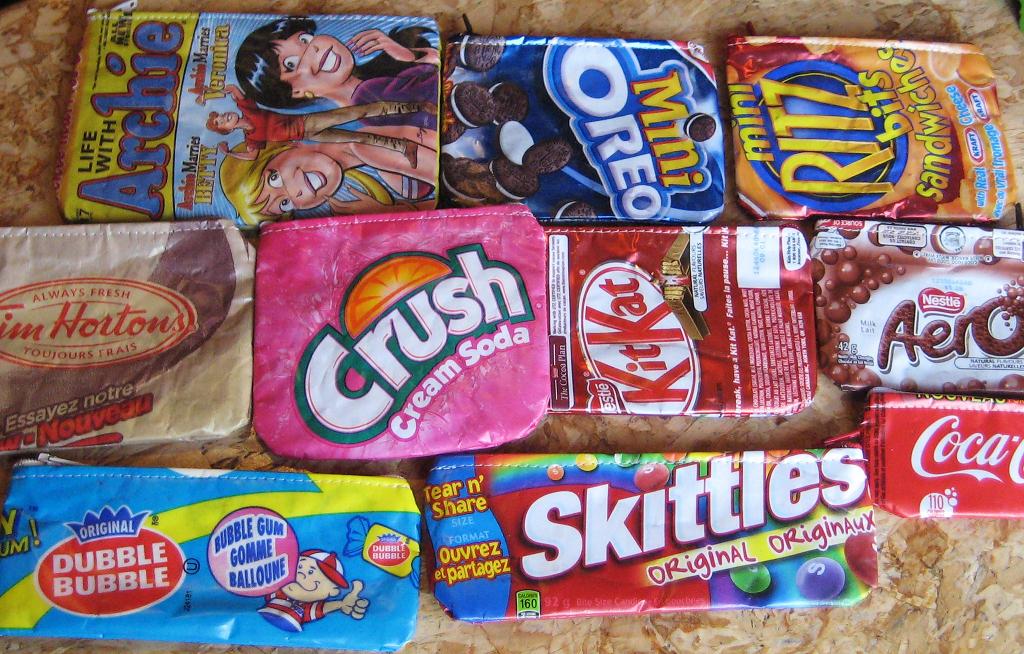 candy wrapper pouch