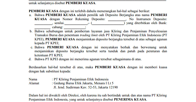 Contoh surat kuasa pencairan deposito BlogCopas Contoh surat kuasa pencairan deposito BlogCopas