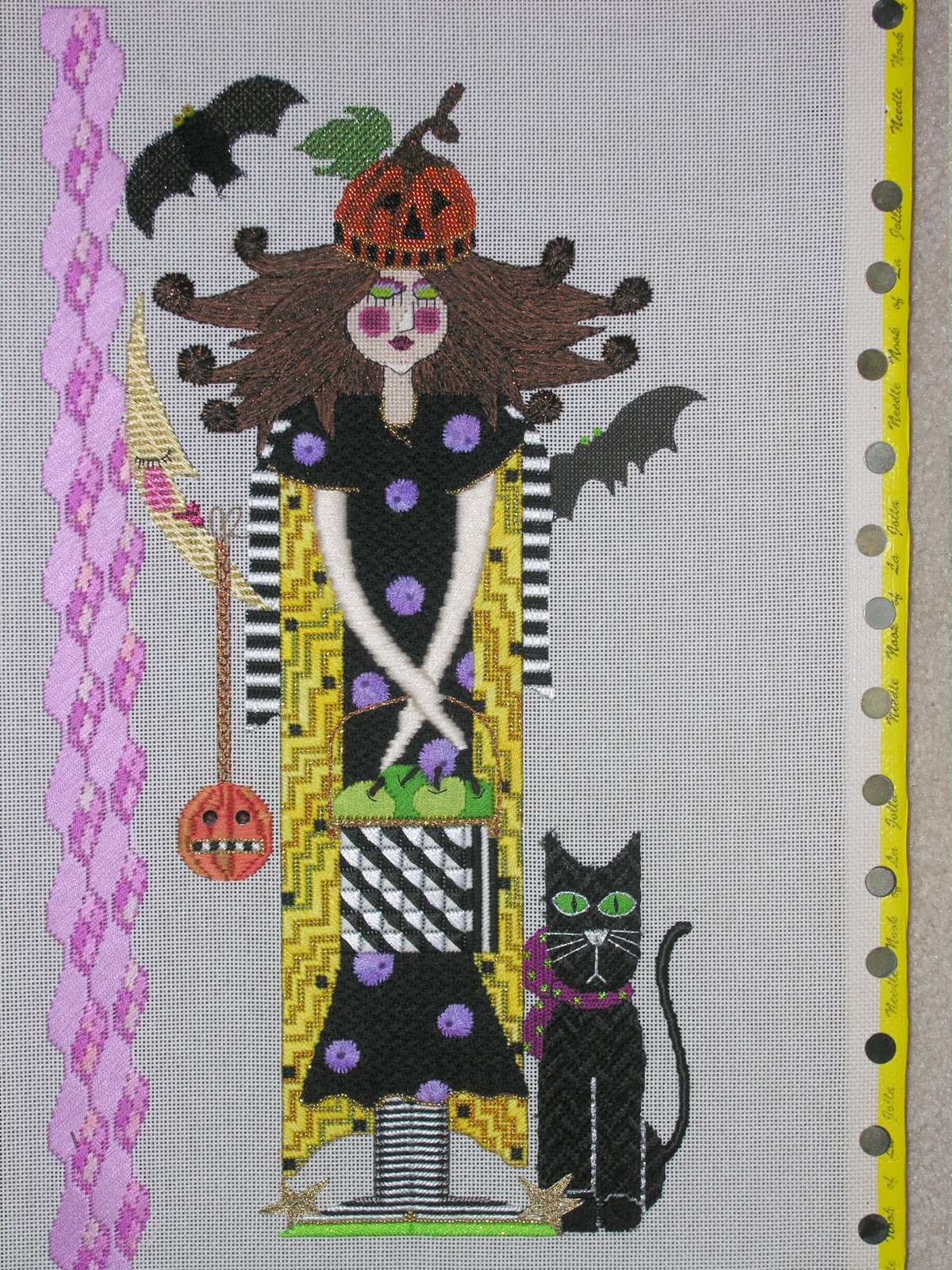 Needlepoint Study Hall The Pumpkin and The Jacquard