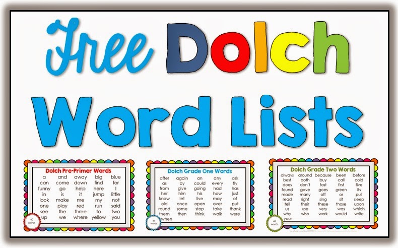 Free Dolch Words via Clever Classroom