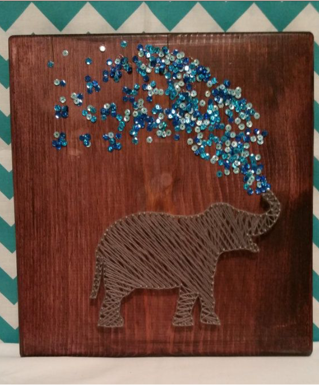 Amanda takes on EVERYTHING! String Art 1 The Elephant