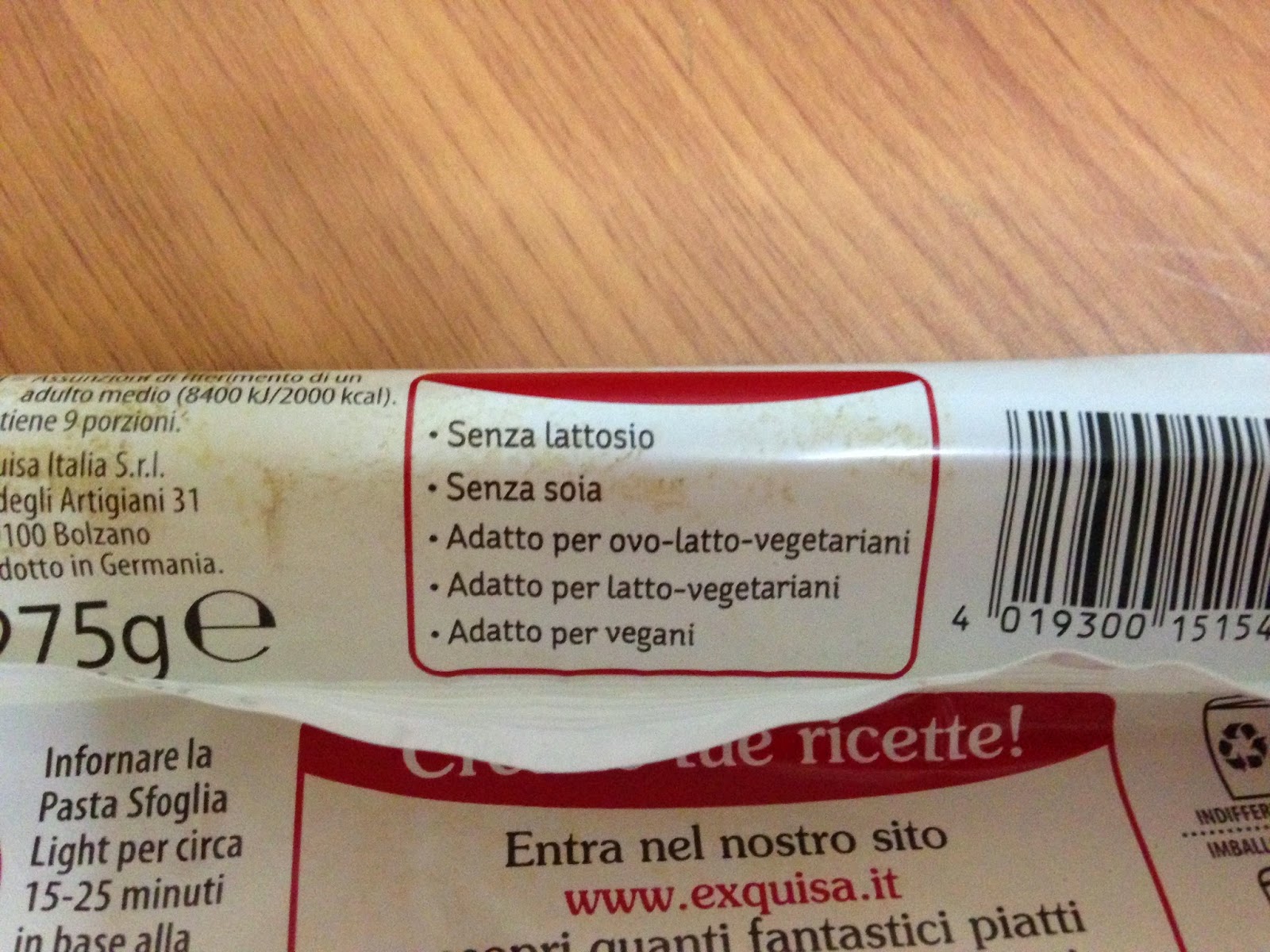Pasta Sfoglia Senza Lattosio Lattosio Noproblem