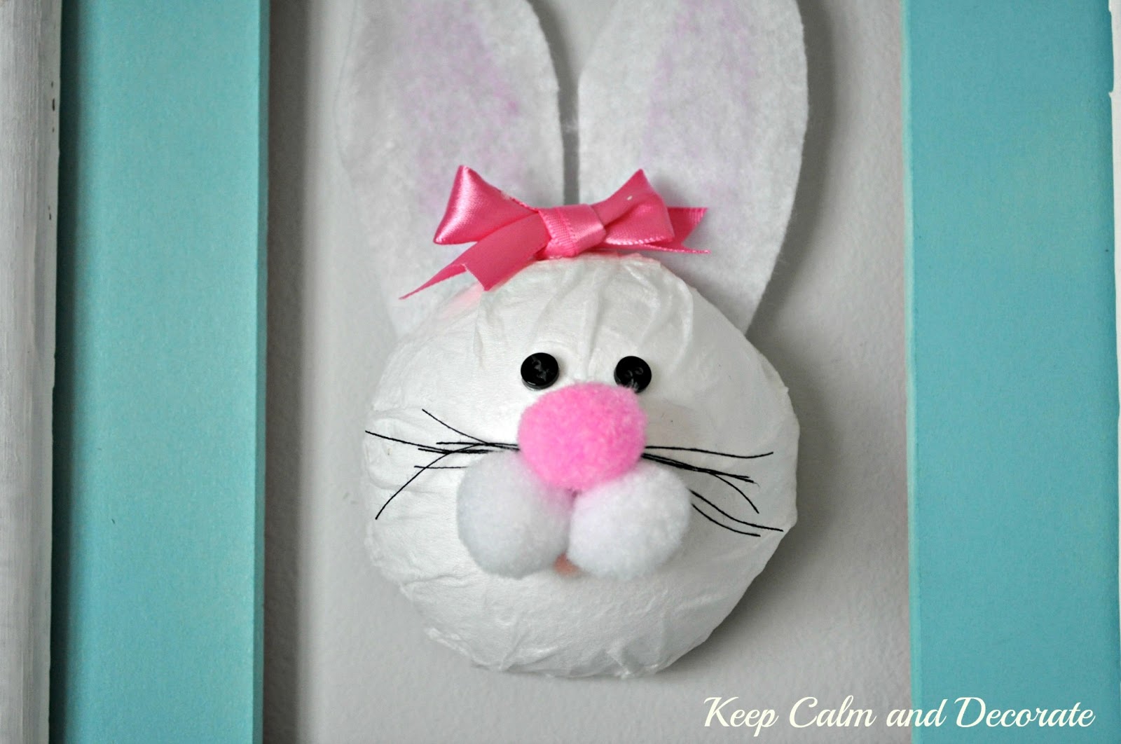 Keep Calm and Decorate Framed Bunny Tutorial