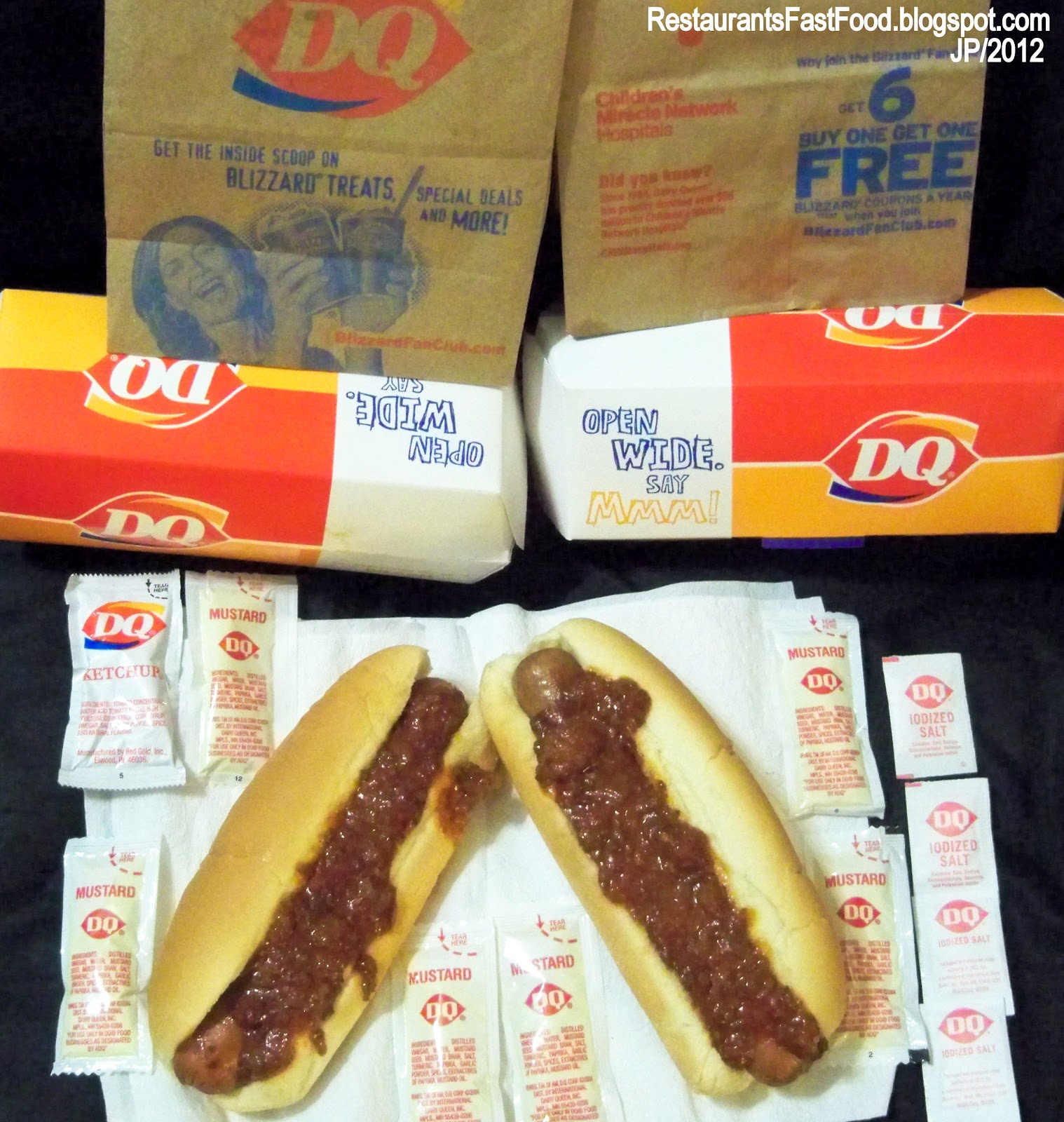 Restaurant Fast Food Menu McDonald's DQ BK Hamburger Pizza Mexican Taco