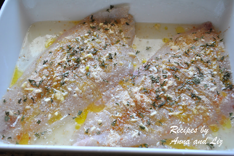 Baked Flounder Filet Oreganata Lightened! 2 Sisters Recipes by Anna
