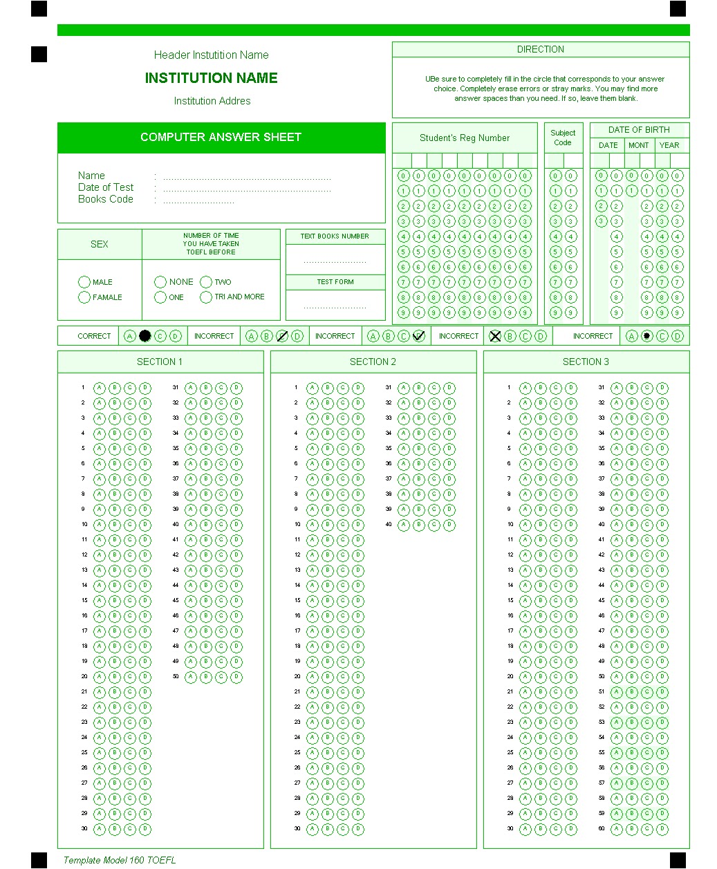 answer sheet 1-100 blank answer sheet for any tests that you administer that are multiple choice you may use the attached blank answer sheet that is numbered 1 - 100. answer sheet 1-100 blank answer sheet for any tests that you administer that are multiple choice you may use the attached blank answer sheet that is numbered 1 - 100.