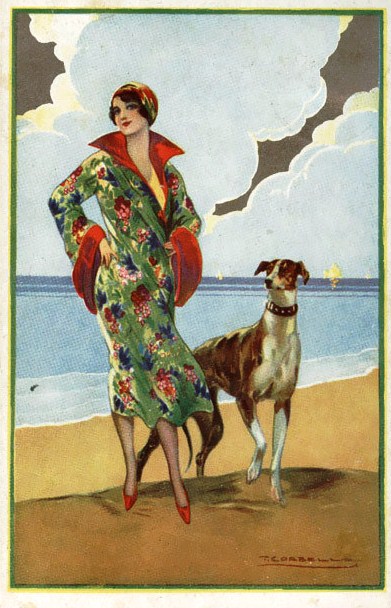 A Cat Among The Pigeons At The Seaside In Vintage