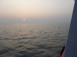 Sunrise over the Arabian Sea as observed from our launch.