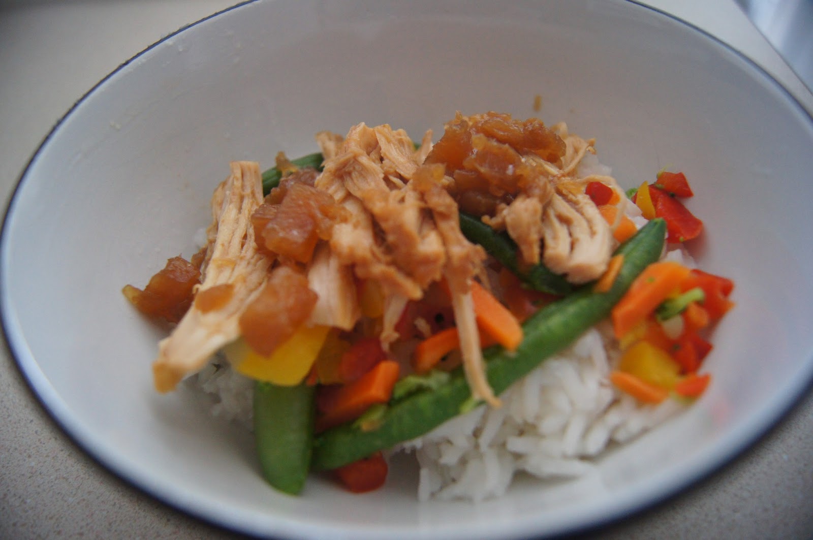this Workman life Crockpot Chicken / Rice Bowls Recipe