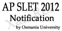 AP SLET 2012 Notification with exam dates in April AP SLET 2012 Notification