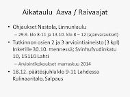 Aikataulu tutkinnon suorittamiseen