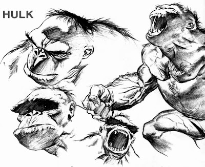 Sample Page 3 of Earth X Sketchbook The Invincible Hulk