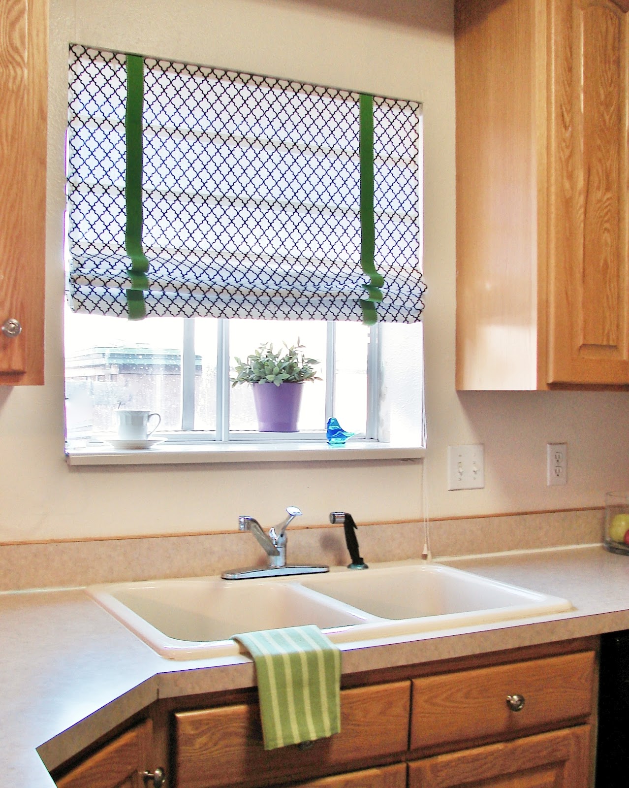 Hearth & Holm: No Sew Roman Shades Using Blinds
