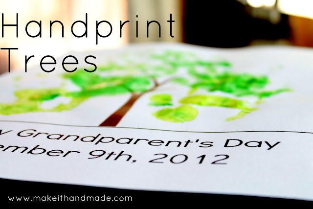 Grandparent's Day Handprint Tree! -- Free printable