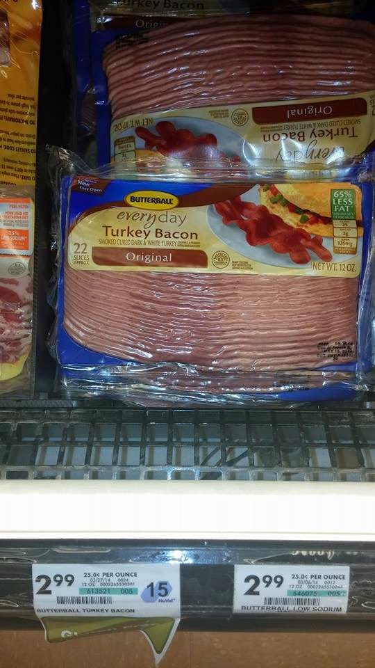 Cheap Butter Ball Turkey Bacon at WalMart & Giant Eagle A Single Coupon