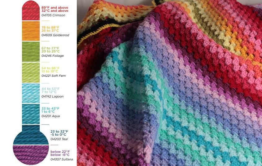 Blooming Lovely: Crochet - Temperature Blanket