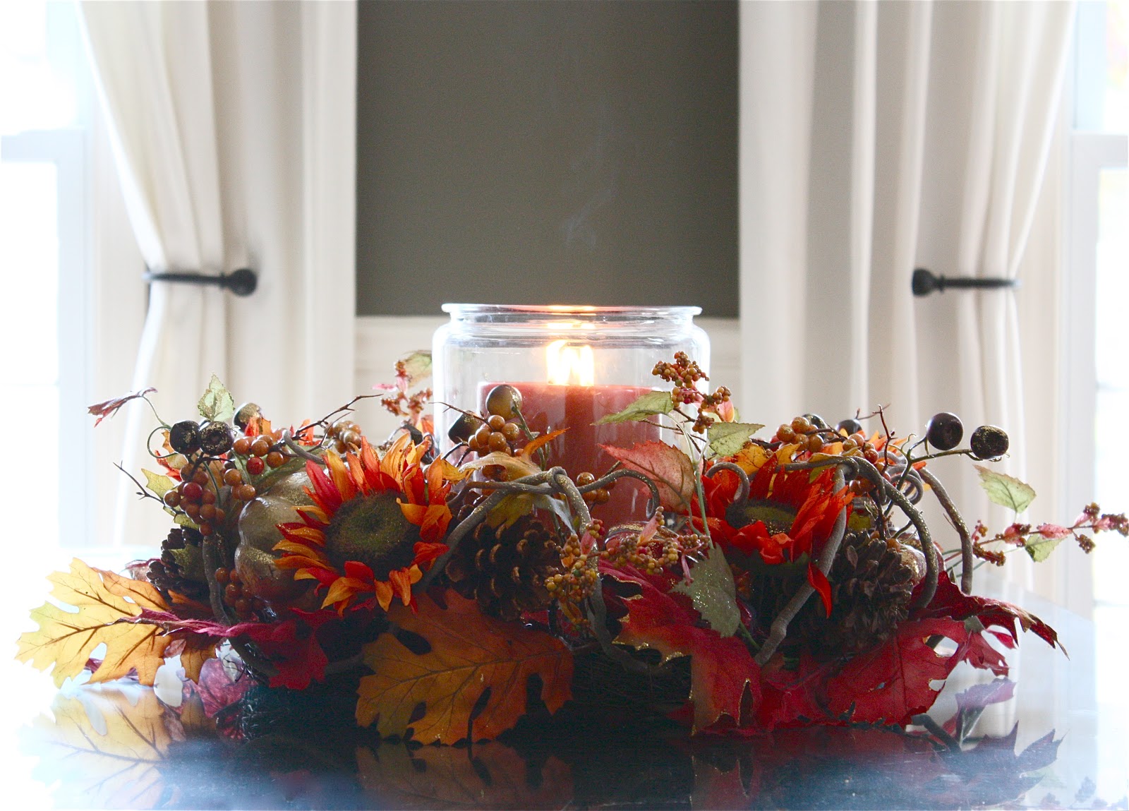 The Yellow Cape Cod The Easiest DIY Thanksgiving (Fall) Centerpiece Ever