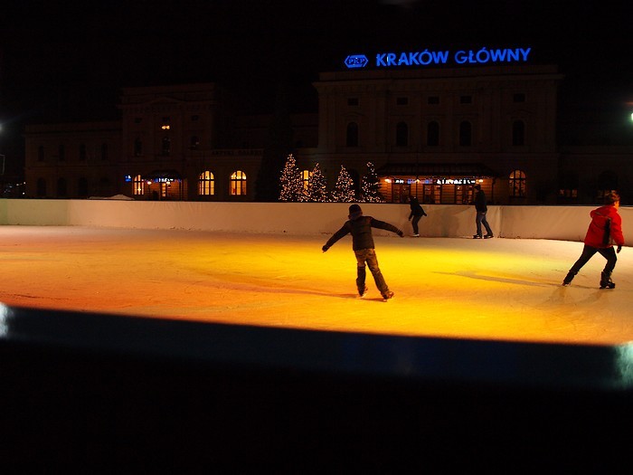 Krakow and more photoblog Ice skating rink in Cracow (Lodowisko w