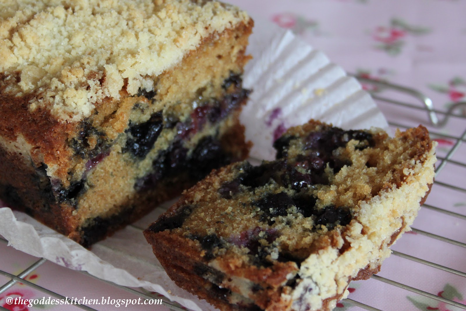 ♥ The Goddess's Kitchen ♥ Blueberry Muffin Loaf