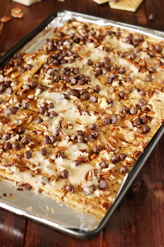 Graham Cracker Pralines {aka Praline Cracker Candy} The Kitchen is