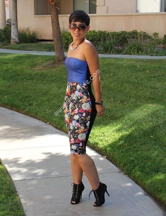 DIY Leather & Floral Dress + Pattern Review V8766 Fashion, Lifestyle