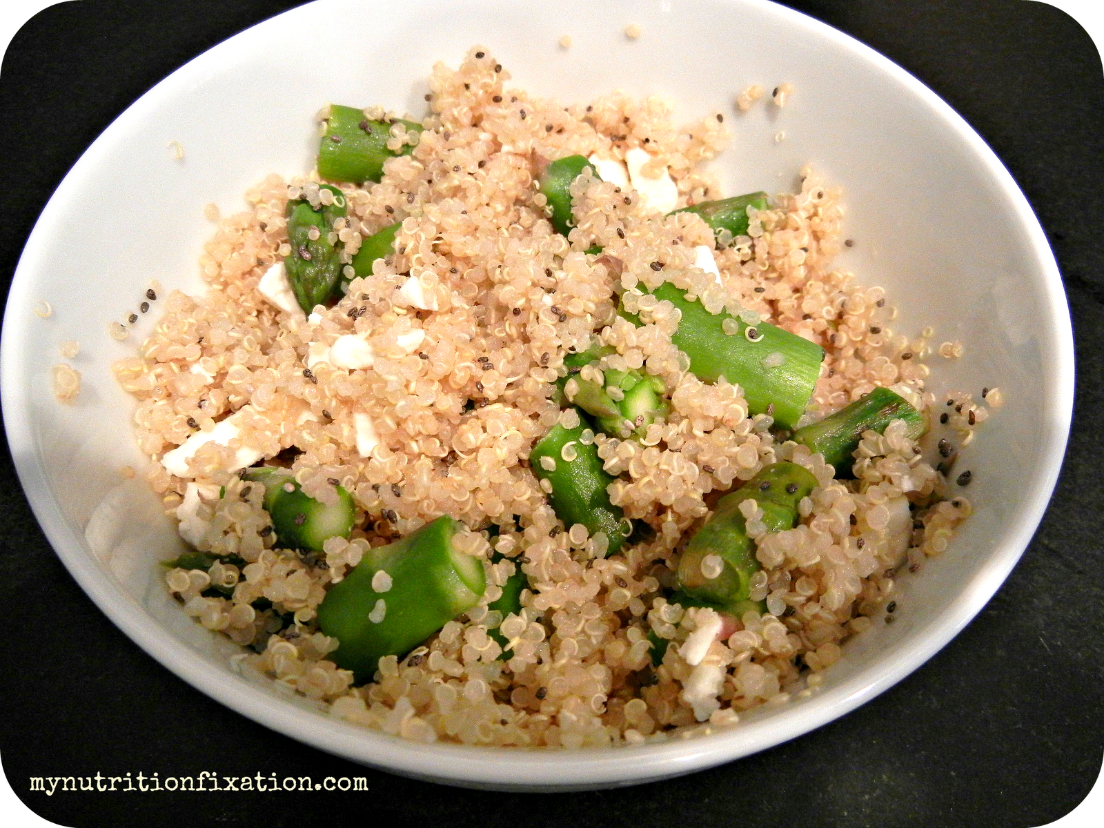 nutritionfixation Quinoa with Chia Seeds, Feta, and Asparagus