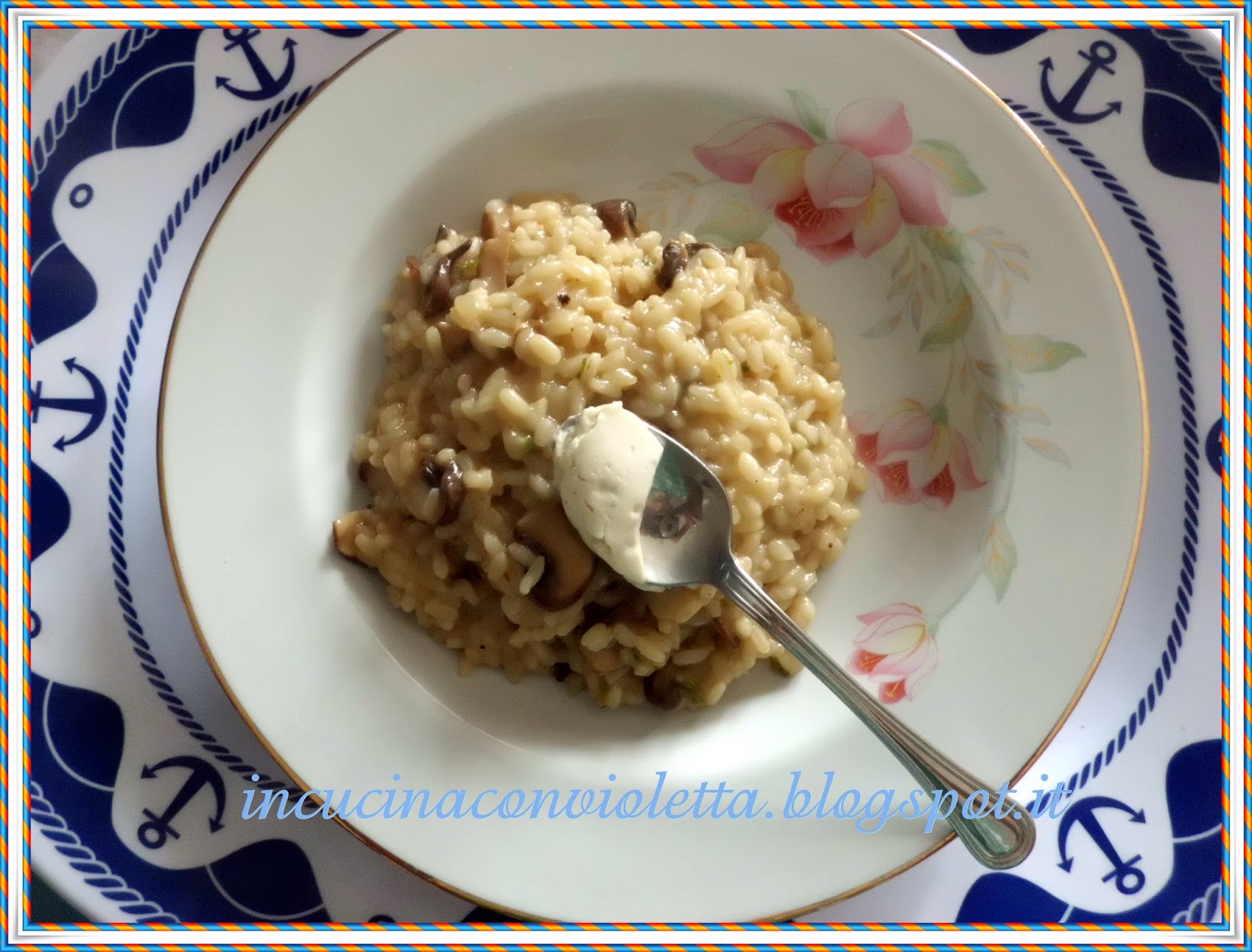 In Cucina Con Violetta Risotto con funghi cremini e crema di tartufo