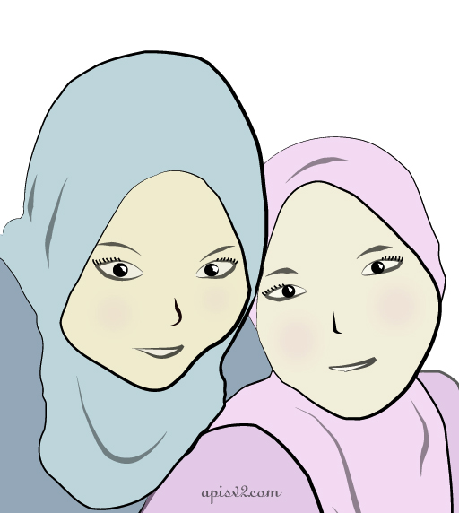 Kartun Muslimah Bertudung