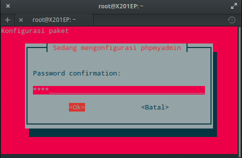 Instal MySQL dan phpMyAdmin : Ulangi Kata Sandi phpMyAdmin (ROOT) Instal MySQL dan phpMyAdmin : Ulangi Kata Sandi phpMyAdmin (ROOT)