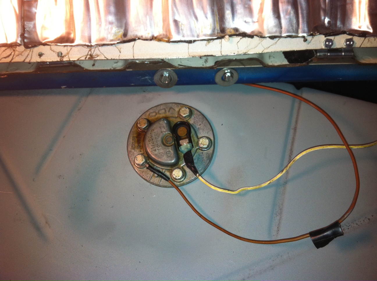 View from a Bus Pulling the Fuel Tank