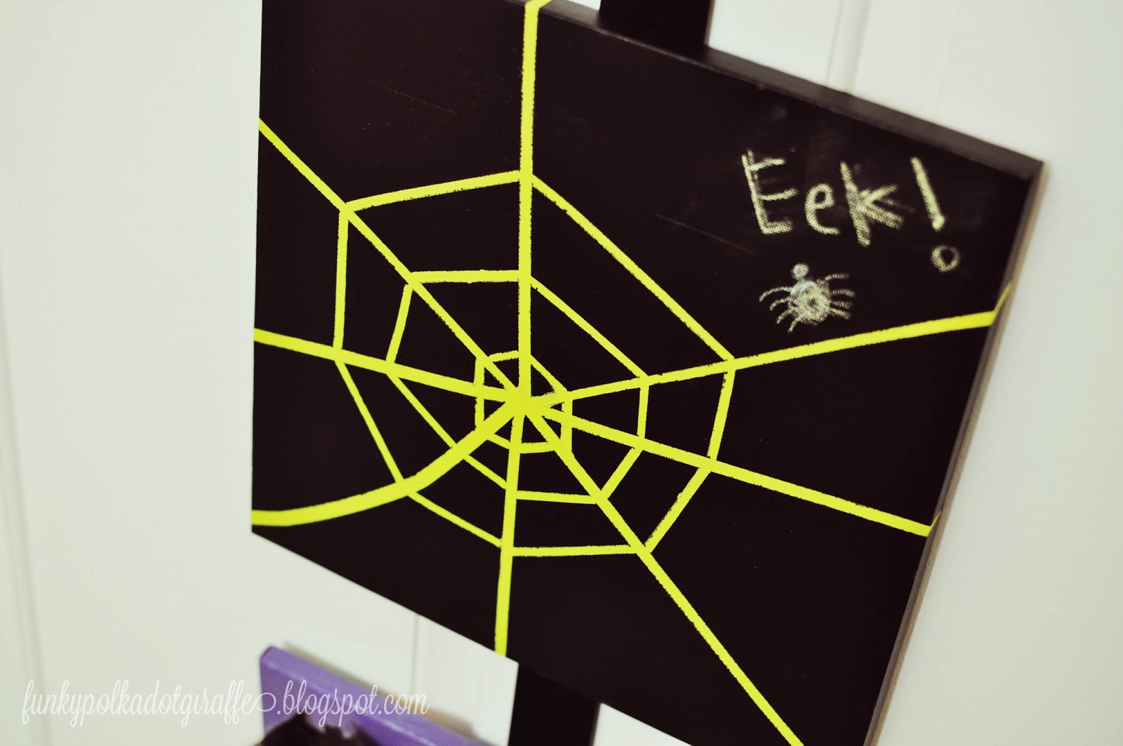 Funky Polkadot Giraffe Tutorial DIY Halloween Canvases