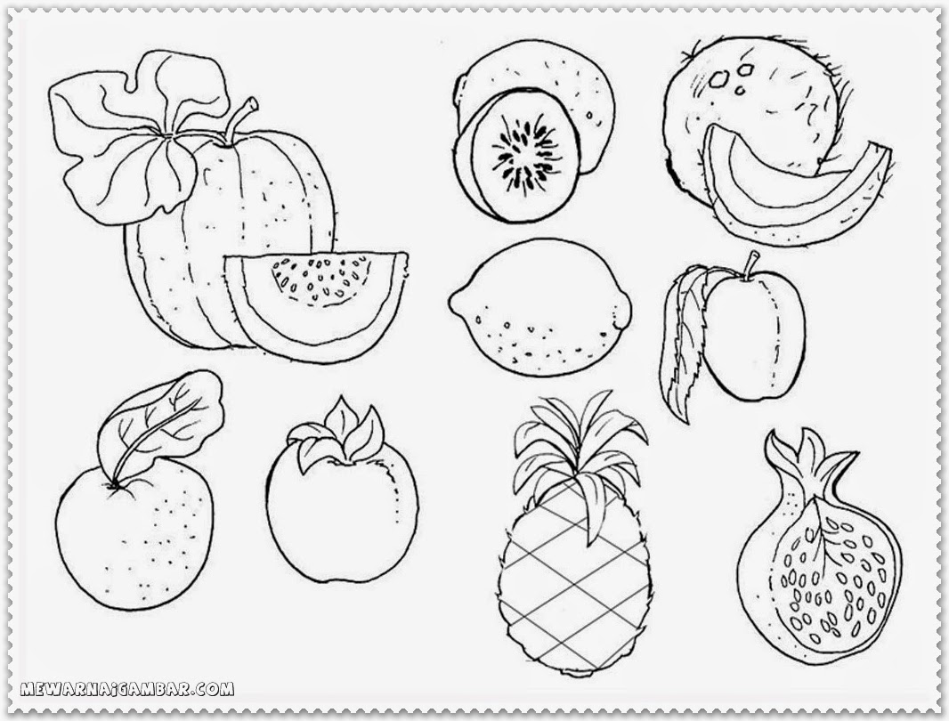 Fruit Coloring Pages - Free Printable Kids Coloring Pages