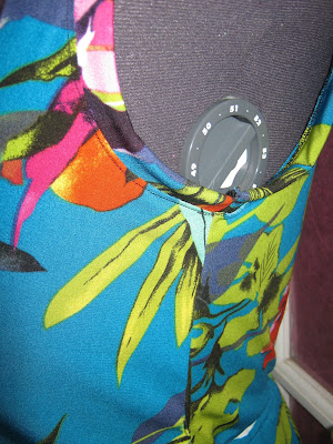 Tropical Floral ITY Knit Hi Low Hem Maxi Dress www.sewplus.blogspot.com