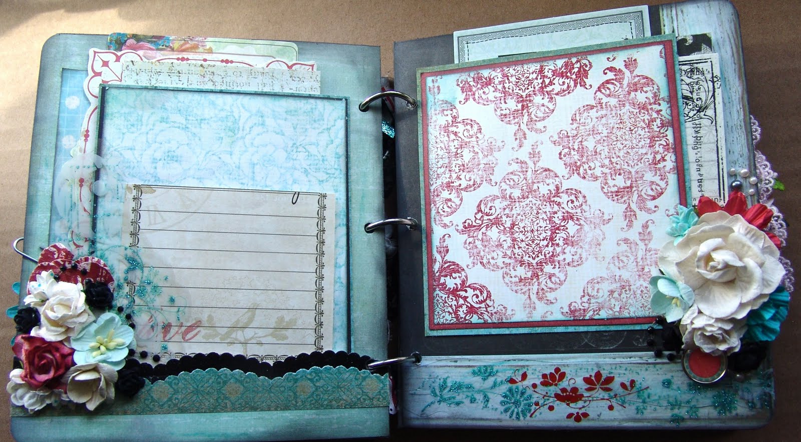 ♥ Scrapn4mygirlz Laugh often. Love much. Chipboard Scrapbook Album