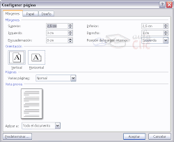como llegar asta el cuadro de dialogo CONFIGURAR PAGINA.