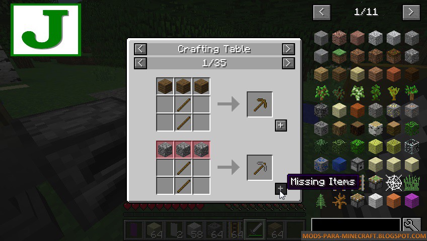 Just Enough Items Mod para Minecraft 1.8/1.8.9