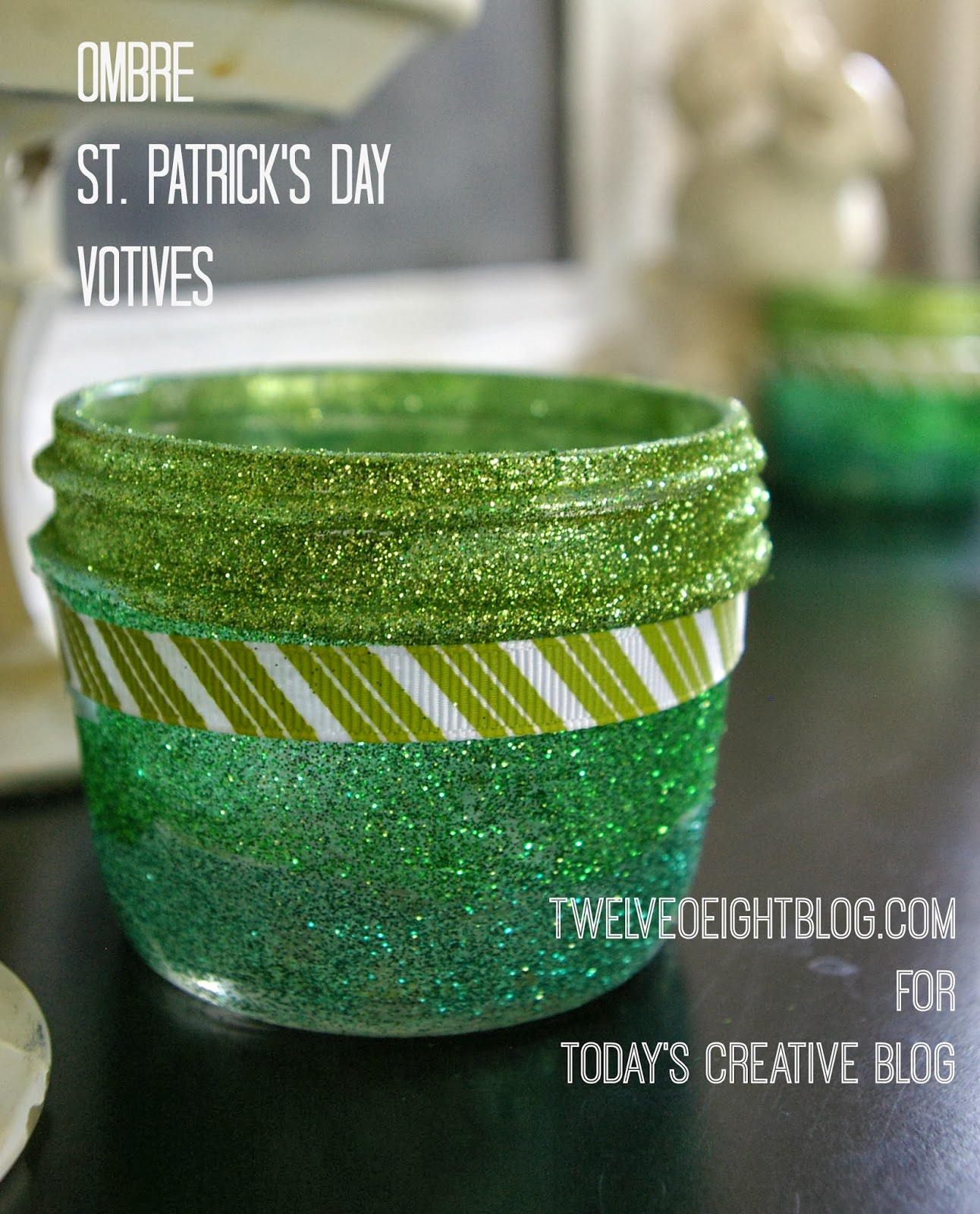 Ombre St. Patrick's Day Votives | TodaysCreativeBlog.net