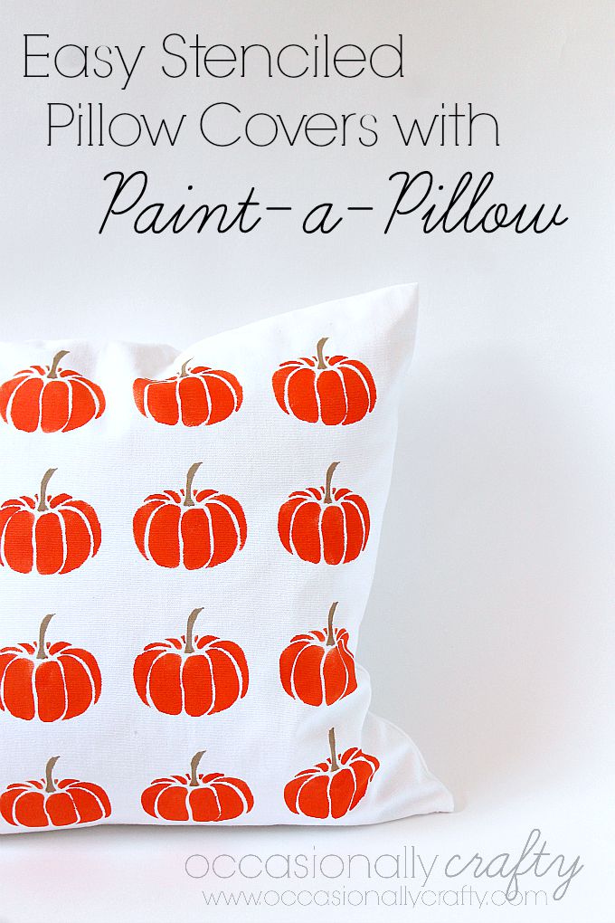 DIY Stenciled Halloween Pillows + GIVEAWAY! Occasionally Crafty DIY