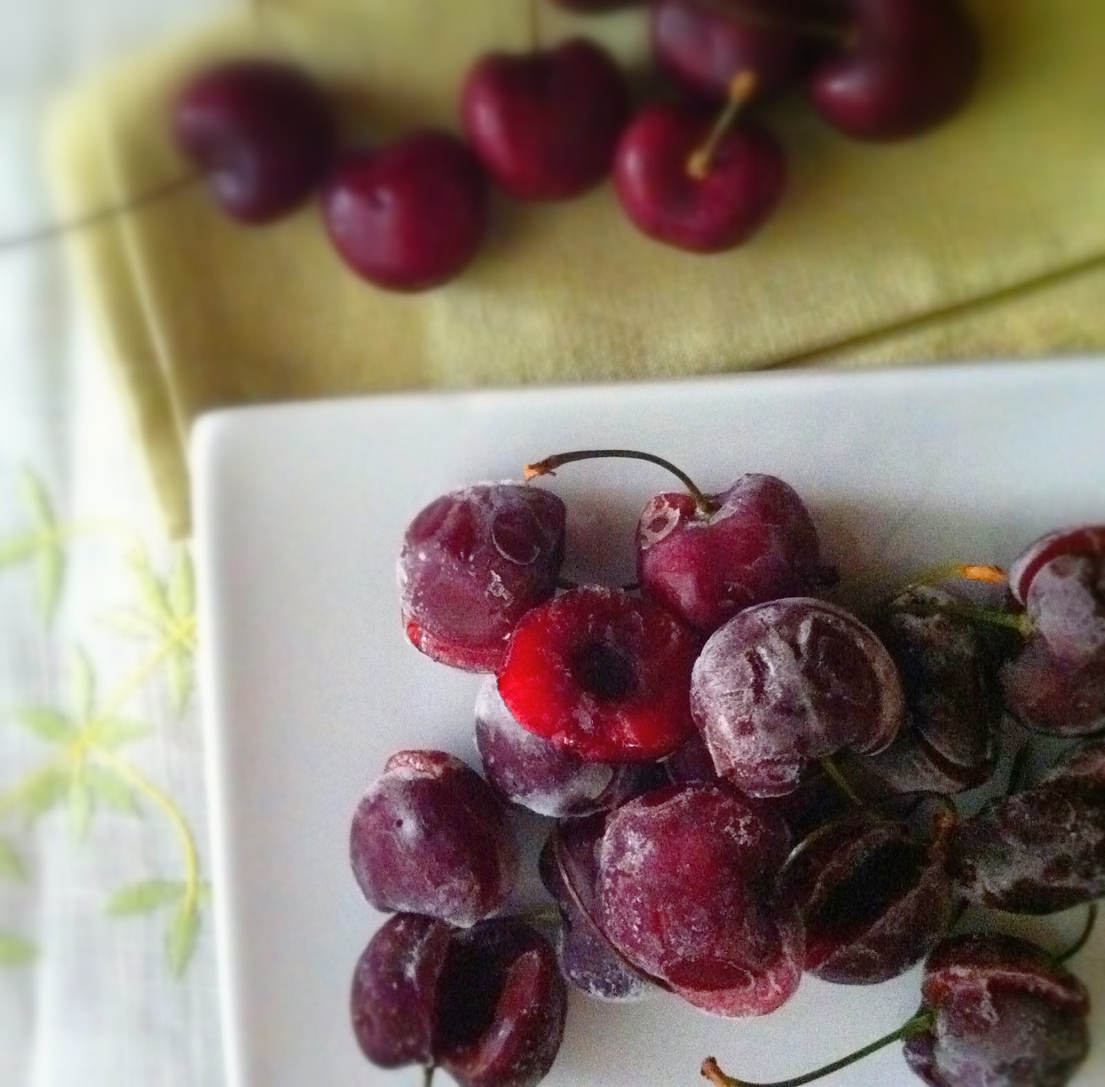 QlinArt Frozen Cherries Are Cool Summer Treats